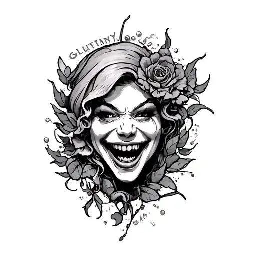 Gluttony tattoo design idea