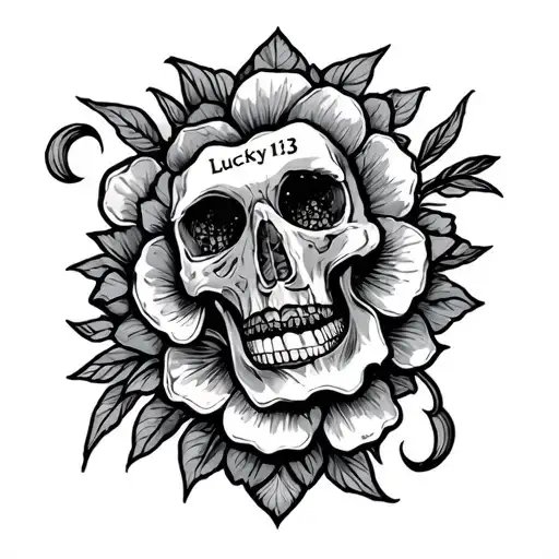Lucky 13 tattoo design idea