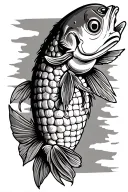 Illinois corn texas redfish tattoo design idea