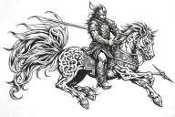 Warrior Protector tattoo design idea