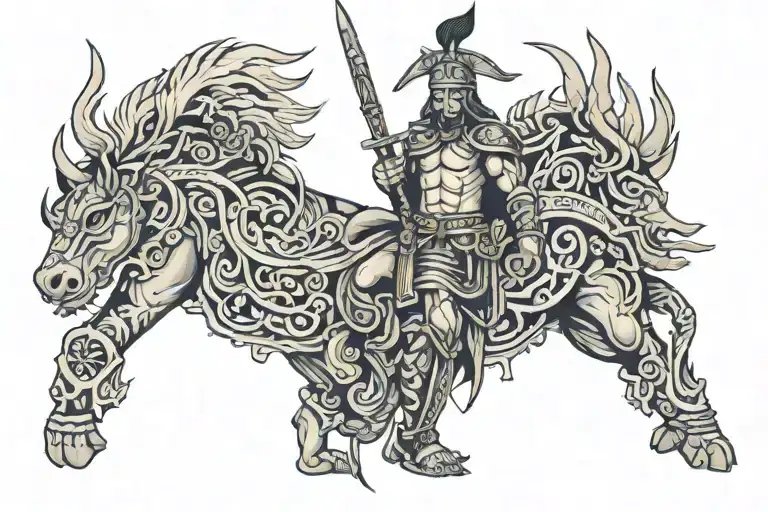 Warrior Protector tattoo design idea
