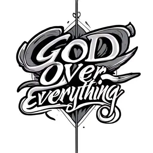 God Over Everything tattoo design idea