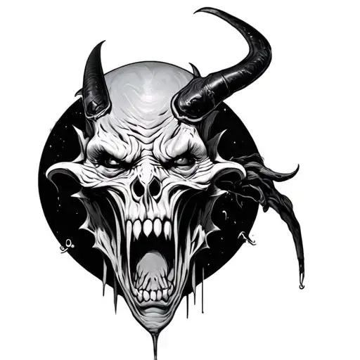 Depression Demon tattoo design idea