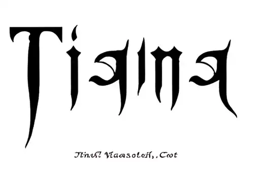 "Tiana" tattoo design idea