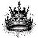 A crown with the birth dates of my grandmother and my mother: 1943, 1972. tattoo design idea