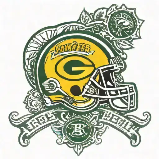 green bay packers logo tattoo design idea
