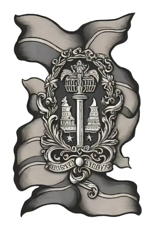 Mississippi flag intertwined tattoo design idea