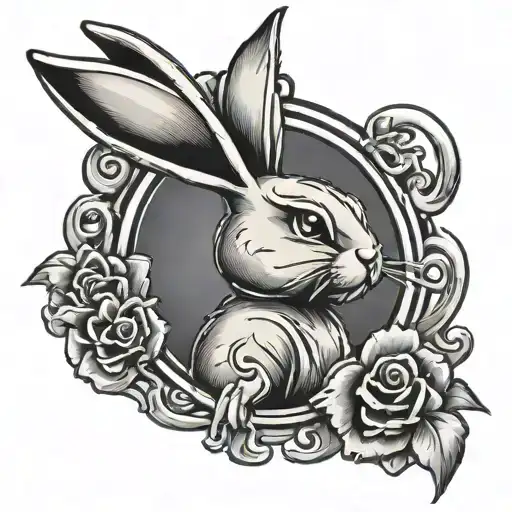 playboy bunny logo tattoo design idea