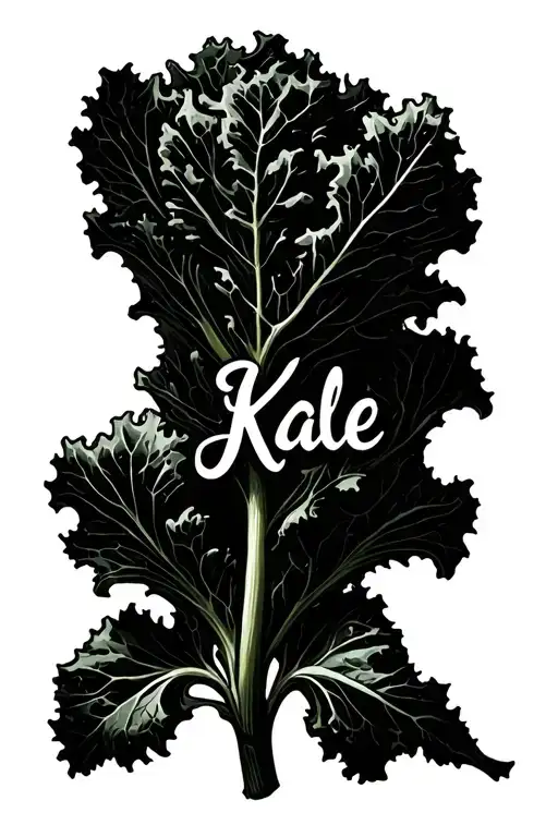 Kale the name tattoo design idea