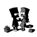 bart and lisa simpson tattoo design idea