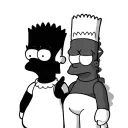 bart and lisa simpson tattoo design idea