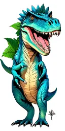 dinosaur scene tattoo design idea
