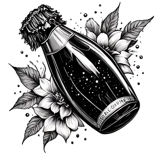 champagne supernova tattoo design idea