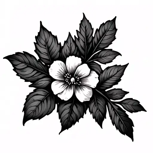 give me a tatoo for  mom forearm - light and wavy - plant or sth like ivy or flower pea with five leaves OR flower heads tattoo design idea