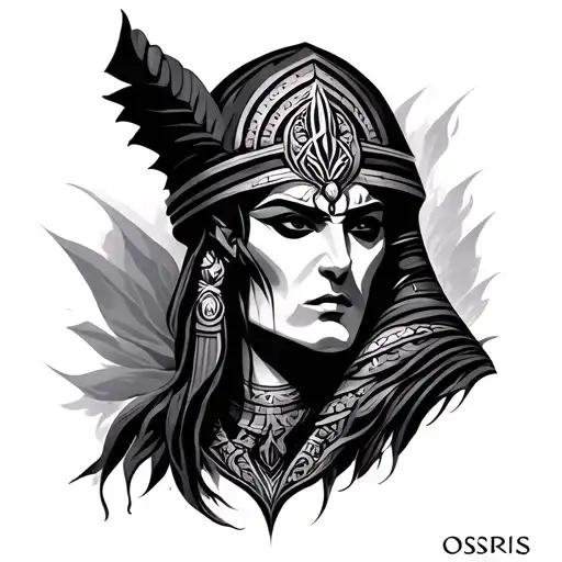 osiris strong and modern tattoo design idea