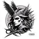 osiris strong and modern tattoo design idea