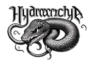hydra snake with the word hydrarchy tattoo design idea