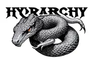 hydra snake with the word hydrarchy tattoo design idea