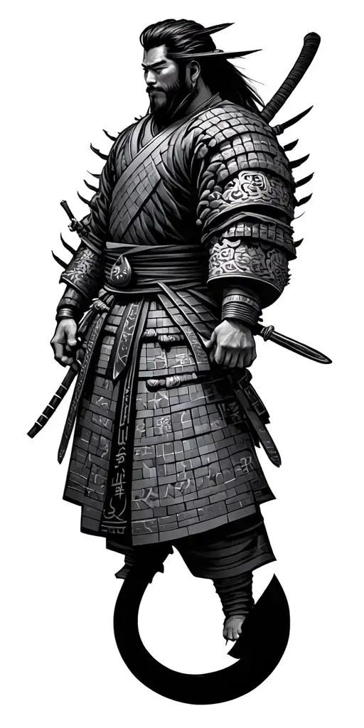 samurai and bushido code tattoo design idea