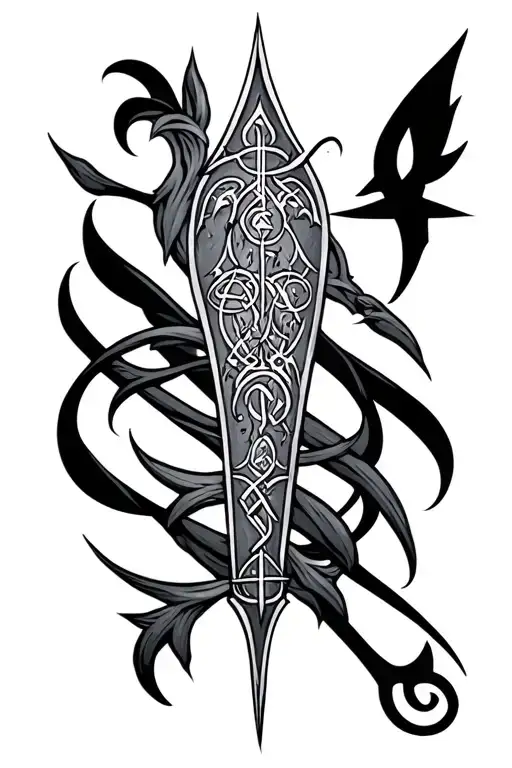 anglo saxon runes tattoo design idea