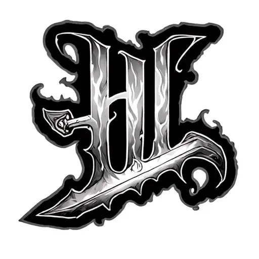 "Hollow" bonfire sword tattoo design idea