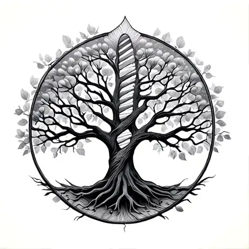 Dna Tree Of Life tattoo design idea
