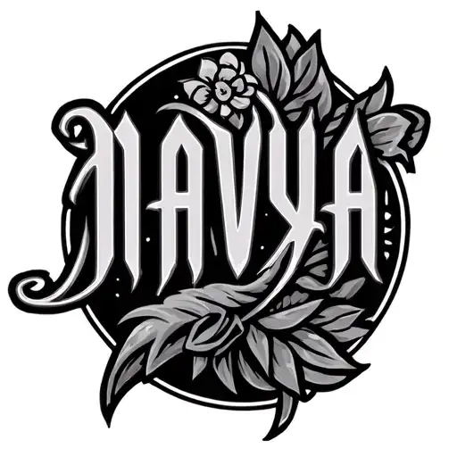 "NAVYA" Club logo combined tattoo design idea