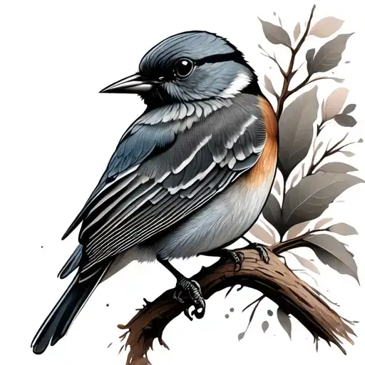 Eastern Bluebird tattoo design idea
