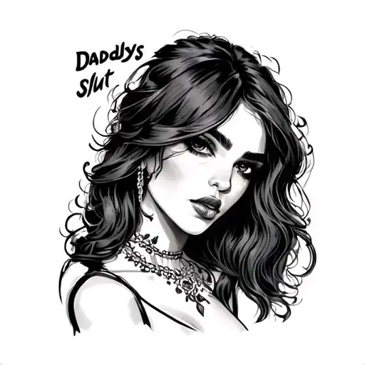 Daddys Slut tattoo design idea