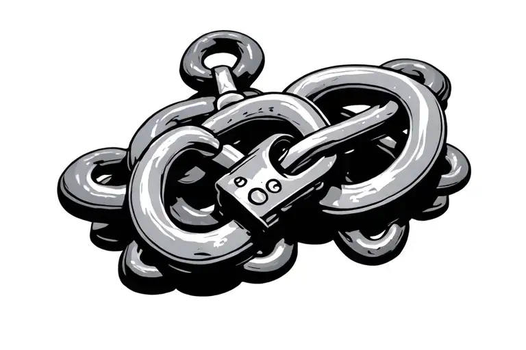 New chains same shackles tattoo design idea