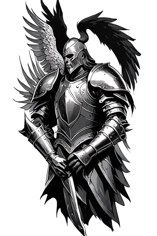 full armor of god tattoo design idea
