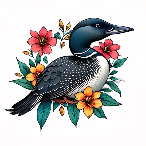 Loon tattoo design idea
