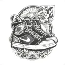 Jordan shoes tattoo design idea