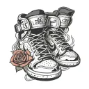 Jordan shoes tattoo design idea