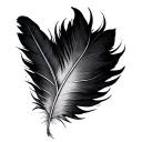Rainbow Feather tattoo design idea