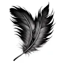 Rainbow Feather tattoo design idea