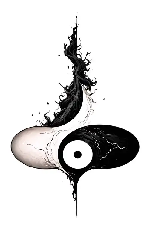 The Guy from the group disturbed does not allow the yin.yang gate to be closed tattoo design idea