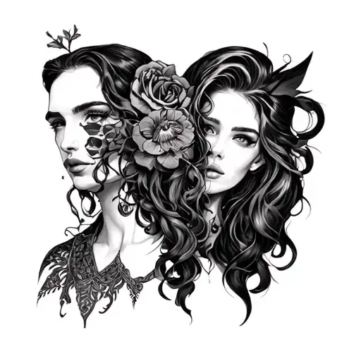 Vadim et Victoria tattoo design idea