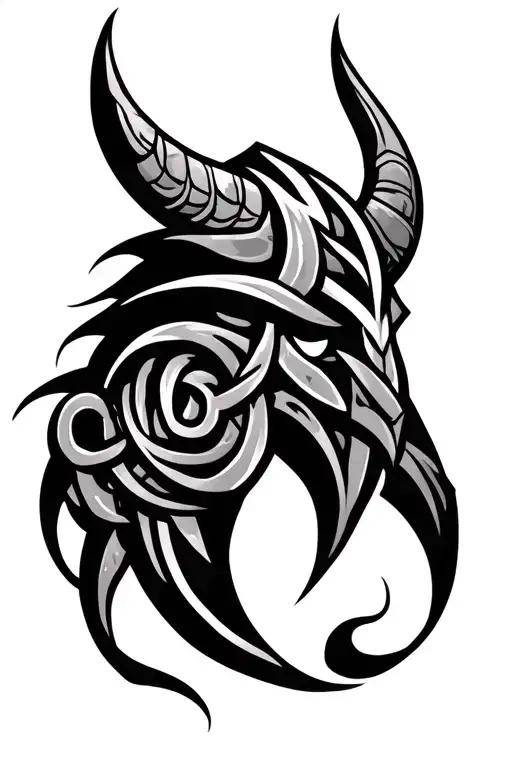 intricate Viking tribal line/knot design tattoo design idea