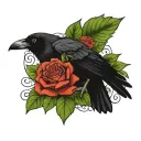 Crow , Basil and " After all this time , always "  tattoo design idea