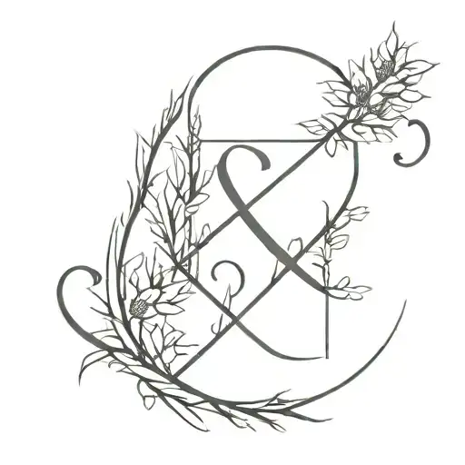 roman number 25 , with spines braches from the edges tattoo design idea