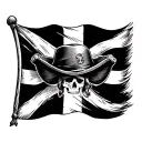 Breton flag Hermine Pirate Hat tattoo design idea