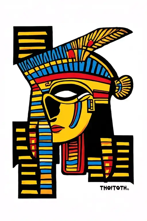 thoth egiptian god tattoo design idea