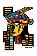 thoth egiptian god tattoo design idea