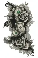 Filler Abstract Patterns money tattoo design idea