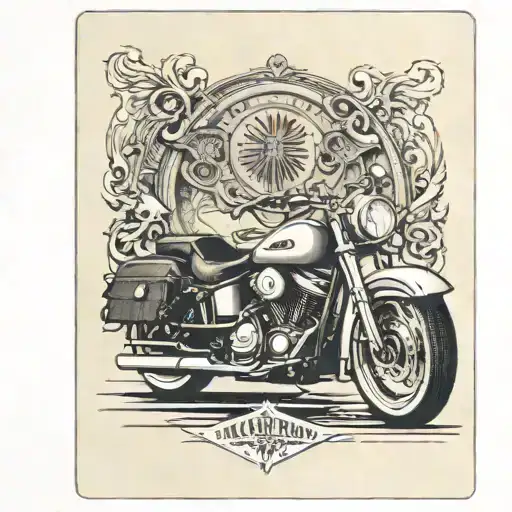 tarot card, harley davidson motorcycle, drugs, loos, parents tattoo design idea