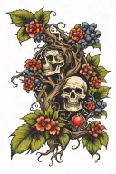 poison tree tattoo design idea
