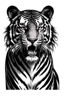 Bengal tiger arm down tattoo design idea