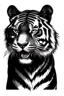 Bengal tiger arm down tattoo design idea