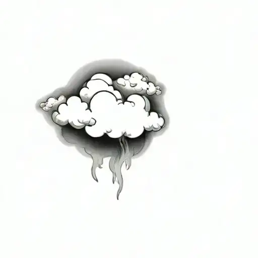 Cover Up Clouds and Smoke tattoo design idea